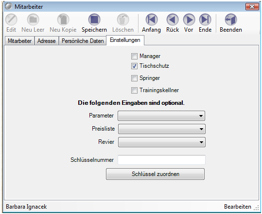 Bild Mitarbeitern einen Schl&uuml;ssel zuweisen