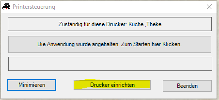 PosBill Printersteuerung: Druckereinrichtung